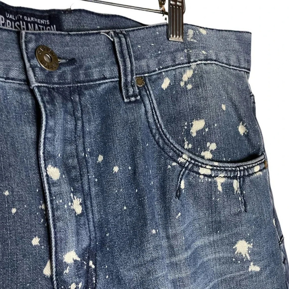 Parish Nation Men's Size 36 Bleach Splatter Distressed Jeans Funky - Picture 5 of 11